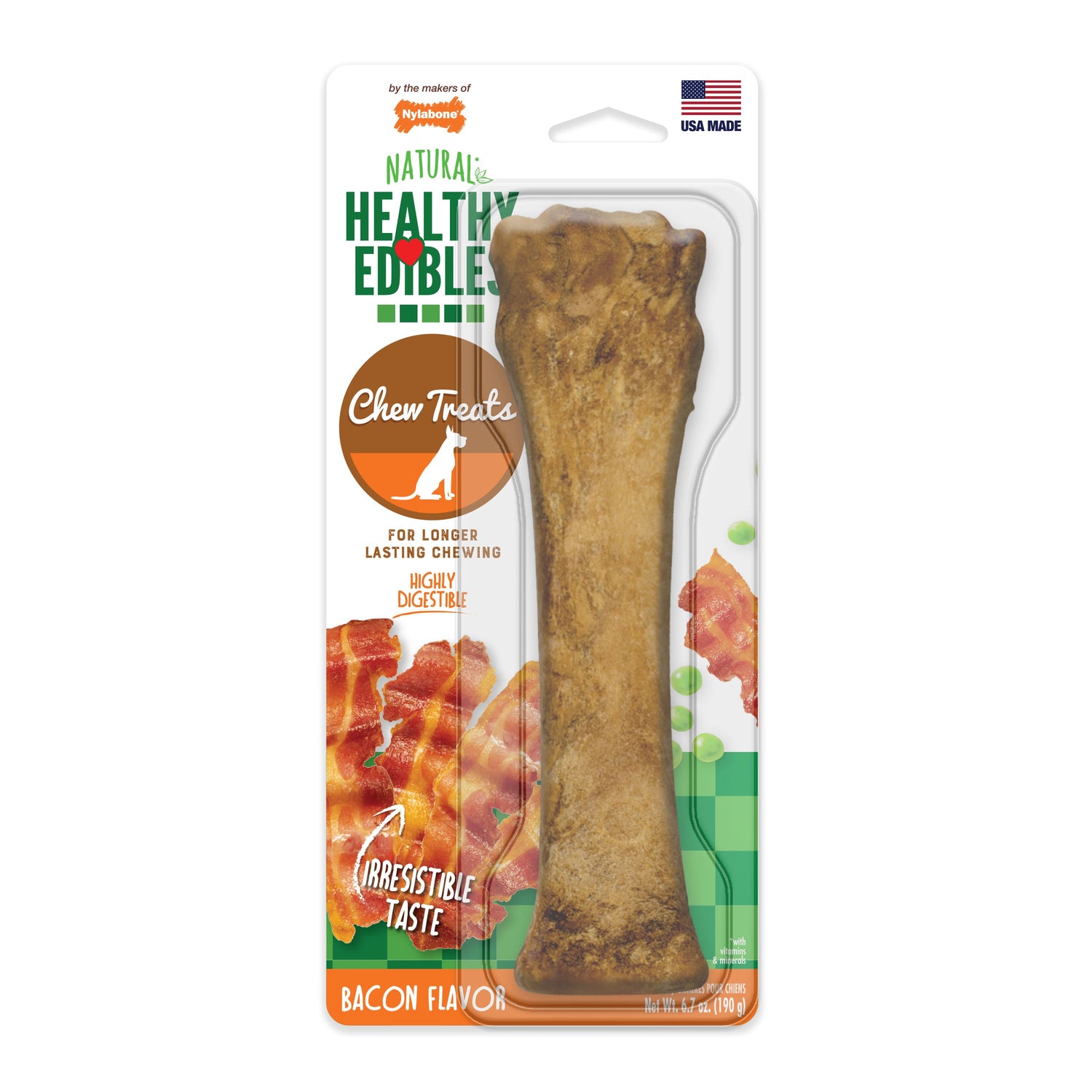 Nylabone Healthy Edibles AllNatural Long Lasting Chew Treats 1 Count, 1ea/Souper  50 lb