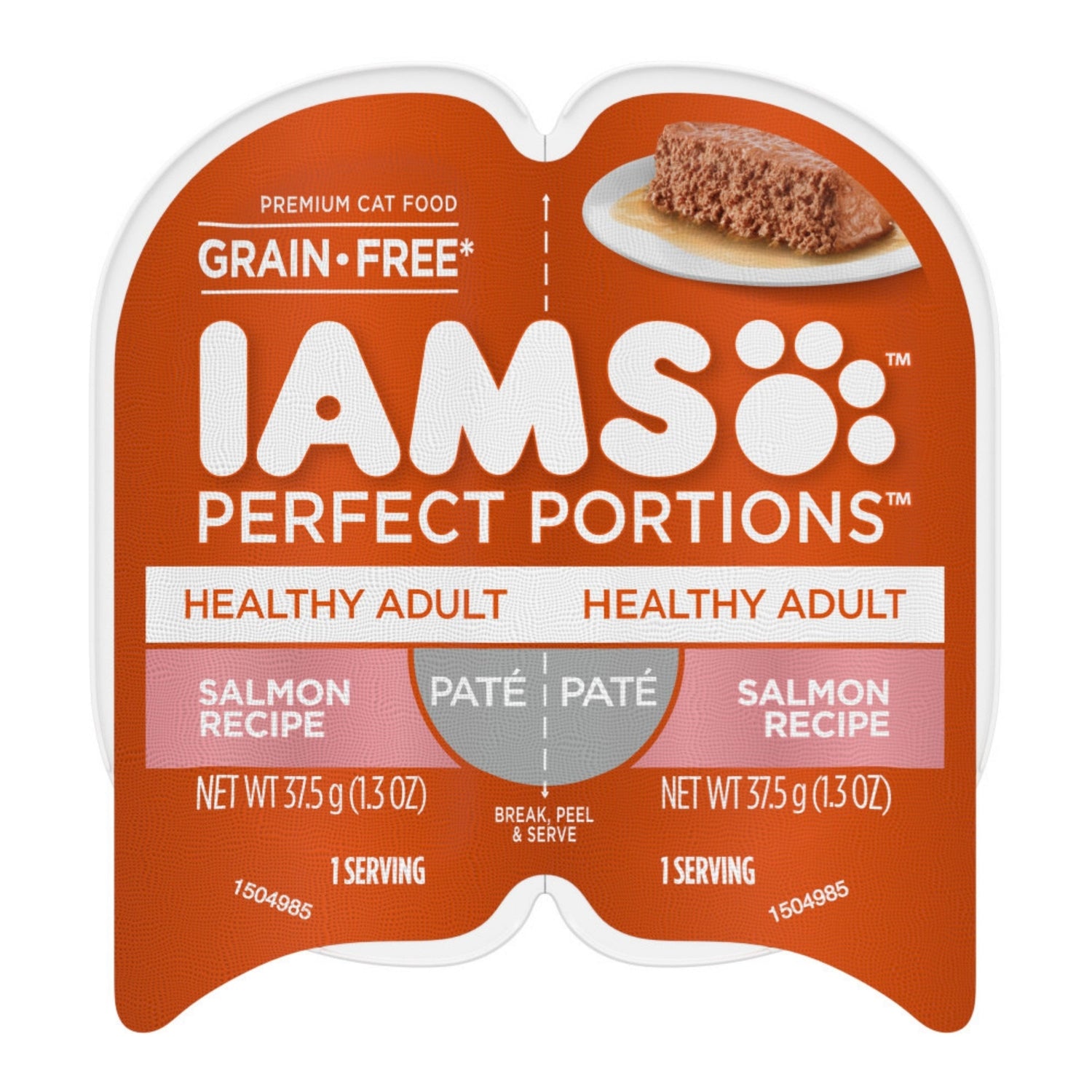 IAMS Perfect Portions Grain Free Healthy Paté Adult Wet Cat Food Salmon 2.6oz 24pk