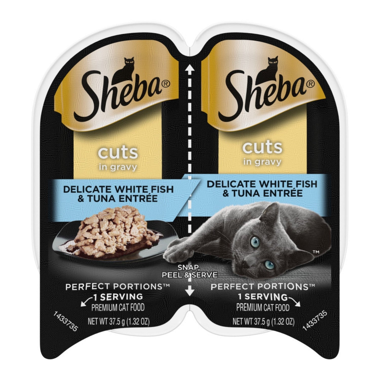 Sheba Perfect Portions Cuts in Gravy Wet Cat Food Delicate Whitefish & Tuna 2.6oz