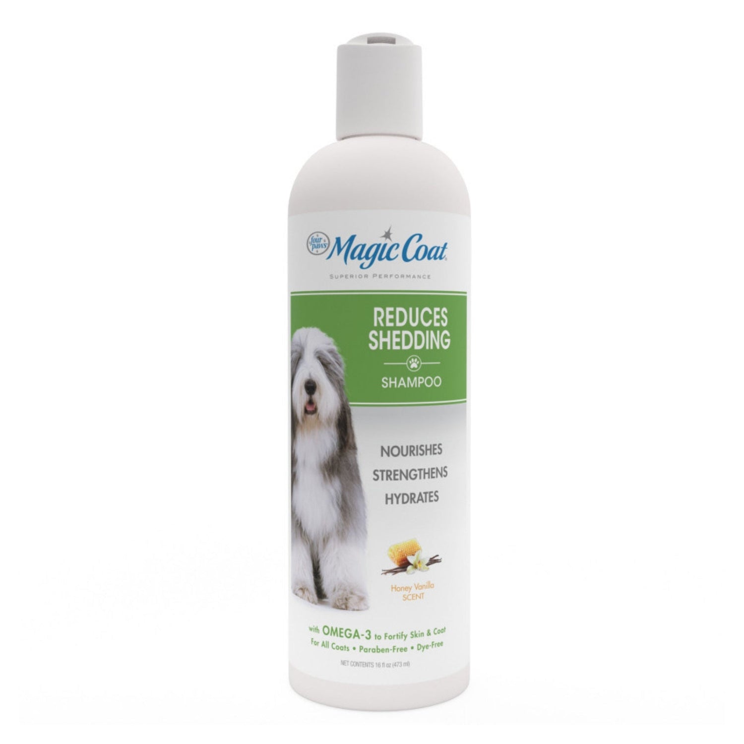 Four Paws Magic Coat Reduces Shedding Dog Shampoo Honey Vanilla, 1ea/16 oz 1 ct