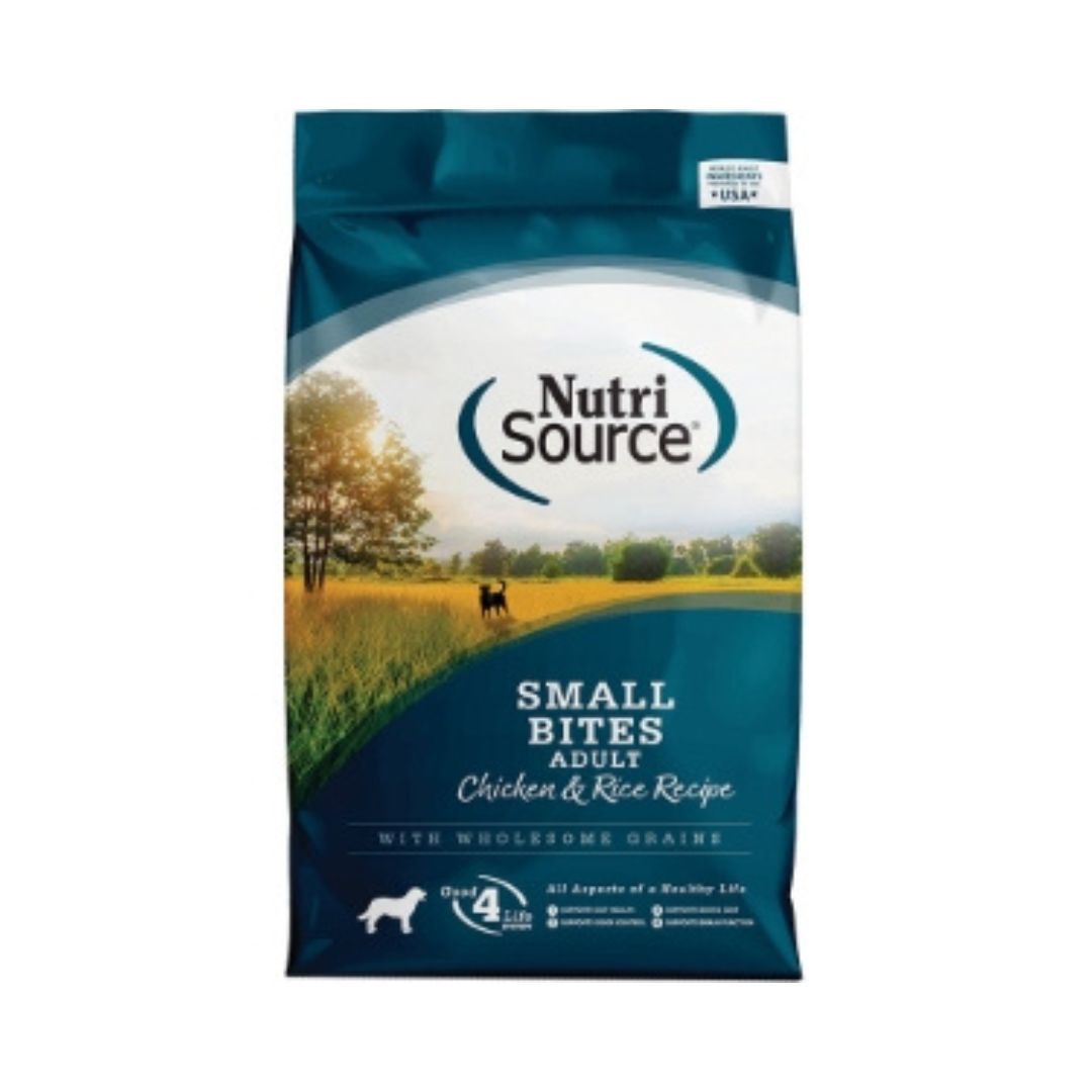 NutriSource Small Bites Adult Dry Dog Food Chicken & Rice 4lb