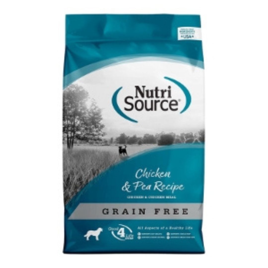 NutriSource Grain Free Dry Dog Food Chicken & Peas 4lb