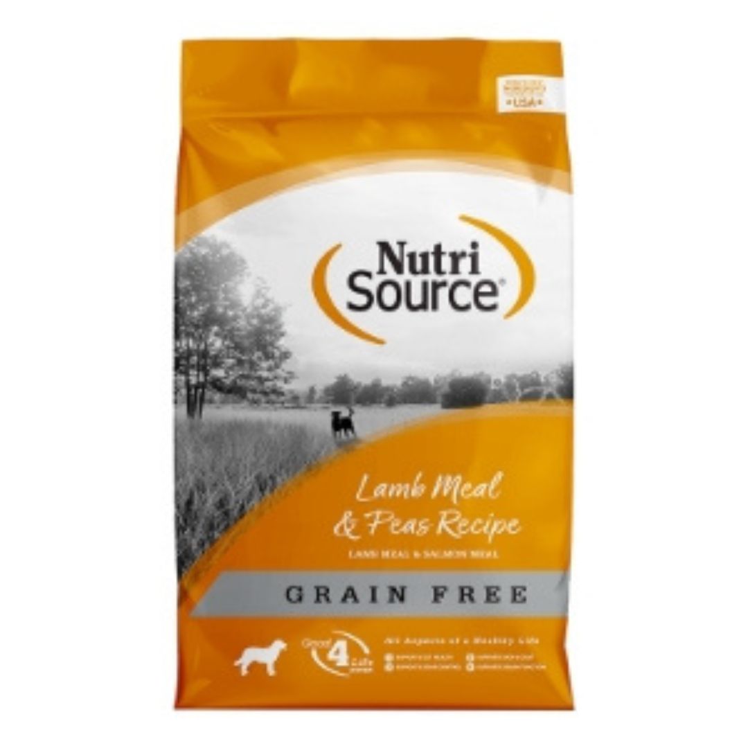 NutriSource Grain Free Dry Dog Food Lamb Meal & Peas 4lb