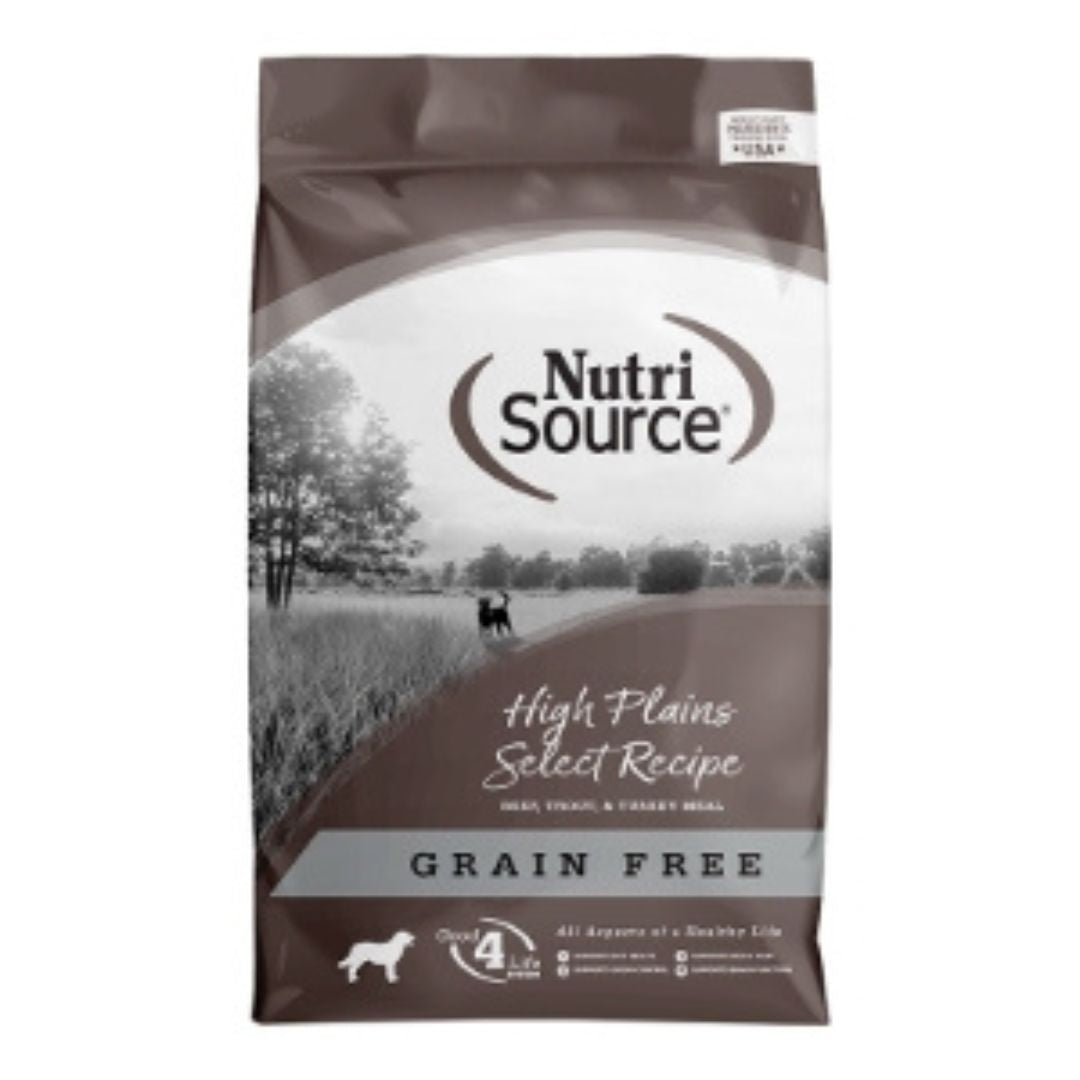 NutriSource Select Recipe Grain Free Dry Dog Food High Plains Select 12lb