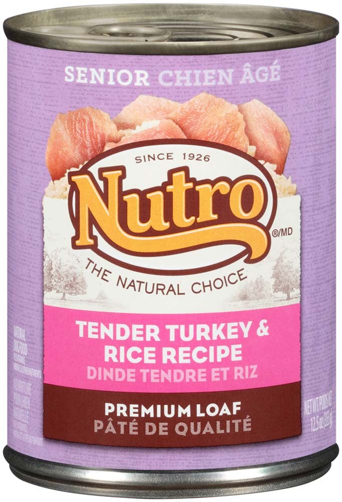Nutro Products Premium Loaf Adult Wet Dog Food Turkey, Sweet Potato & Green Bean 12.5oz 12pk