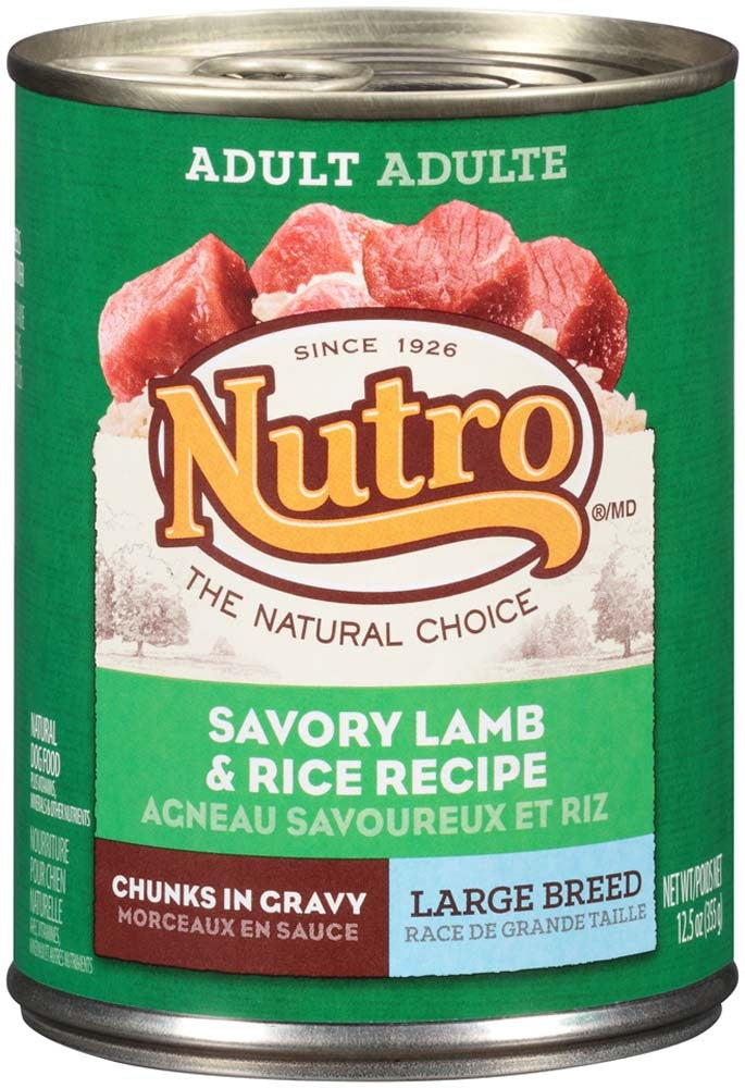 Nutro Products Hearty Stew Cuts in Gravy Adult Wet Dog Food Lamb, Green Bean & Carrot Stew 12.5oz 12pk