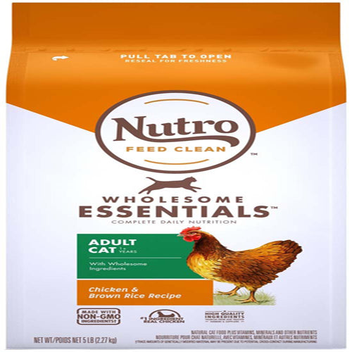 Nutro Products Wholesome Essentials Adult Dry Cat Food Chicken & Brown Rice 5lb