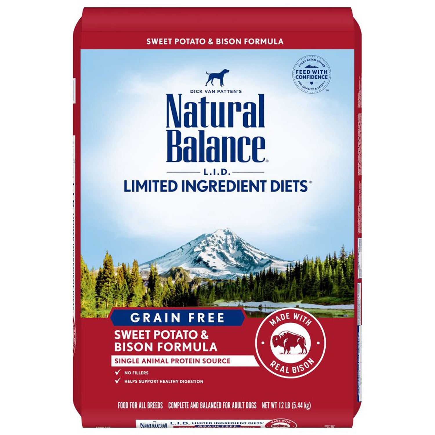 Natural Balance Pet Foods Limited Ingredient Reserve Grain Free Sweet Potato & Bison 12lb