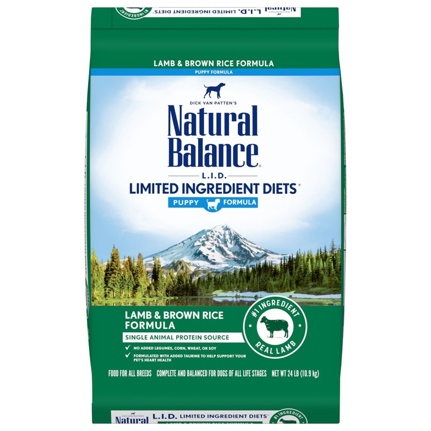 Natural Balance Pet Foods Limited Ingredient Puppy Dry Dog Food Lamb & Brown Rice 24lb