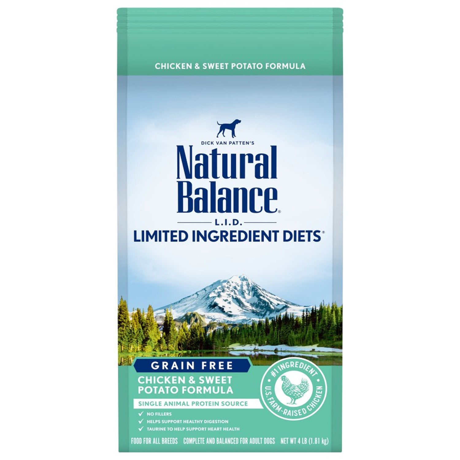 Natural Balance Pet Foods Limited Ingredient Grain Free Dry Dog Food Chicken & Sweet Potato 4lb