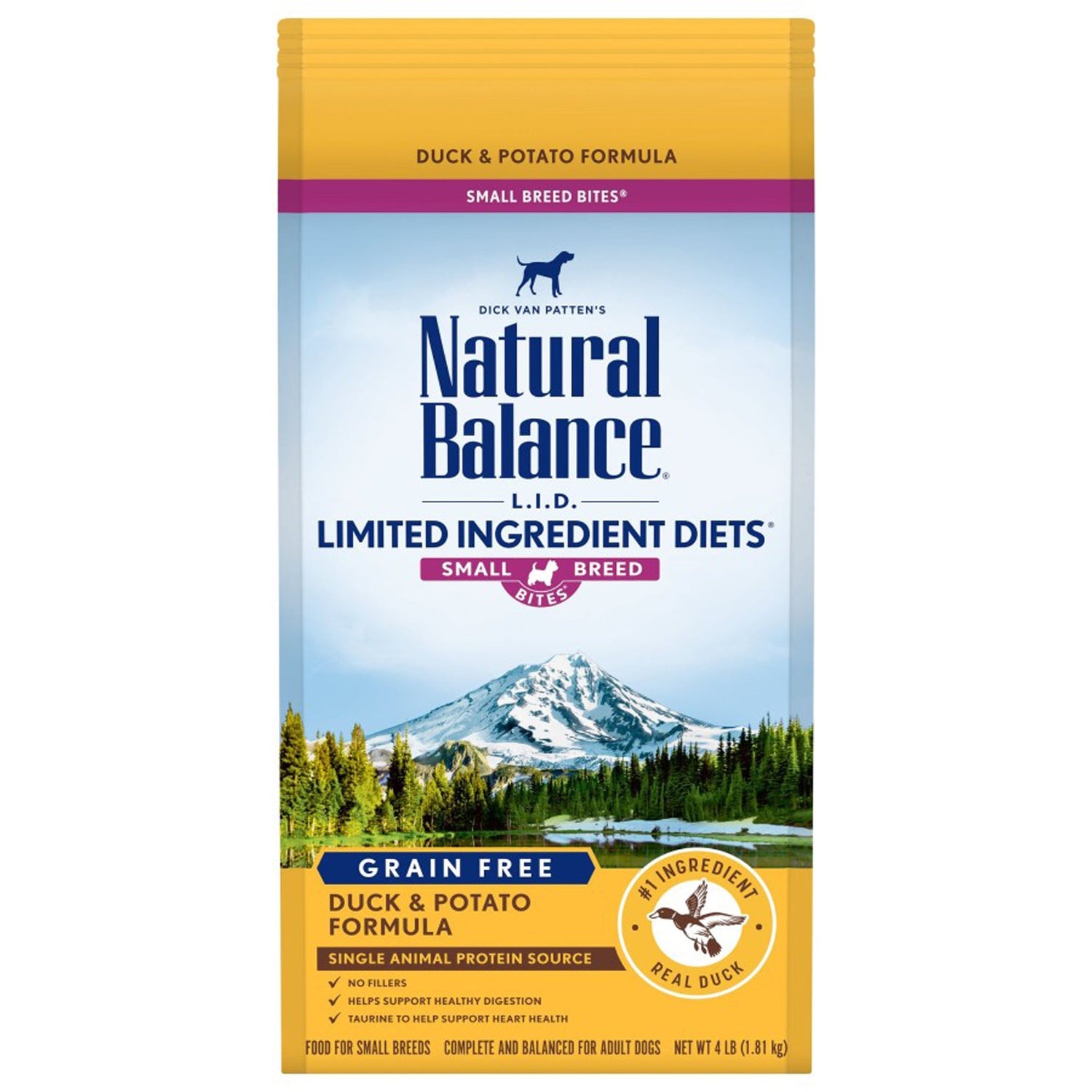 Natural Balance Pet Foods Limited Ingredient Reserve Grain Free Small Breed Dry Dog Food Duck & Potato 4lb