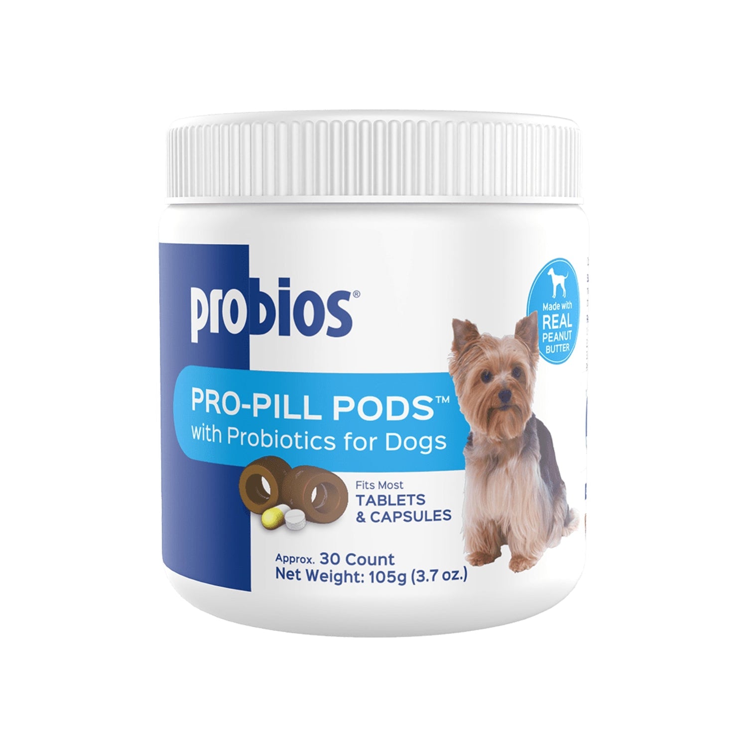 Probios Pro-Pill Pods with Probiotics for Small Dogs Peanut Butter 30 count