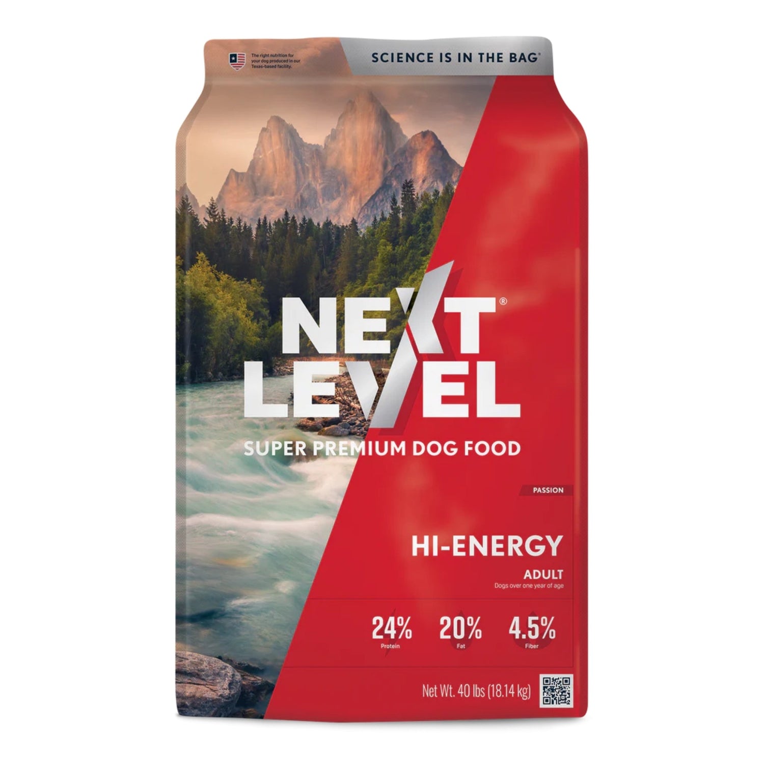 Next Level Hi-Energy Adult Dry Dog Food 40lbs