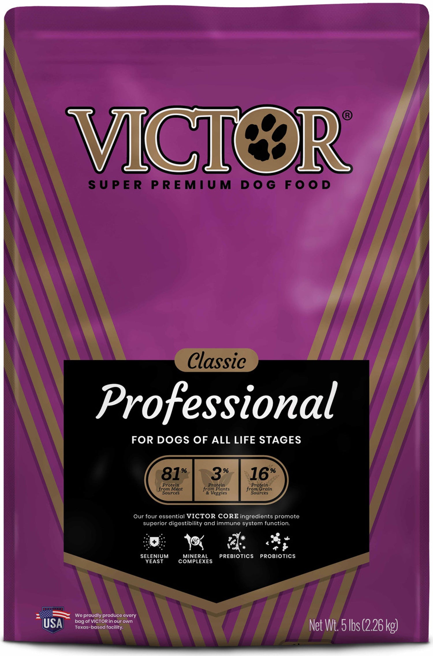Victor Super Premium Dog Food Classic Professional Dry Dog Food Beef 5lb