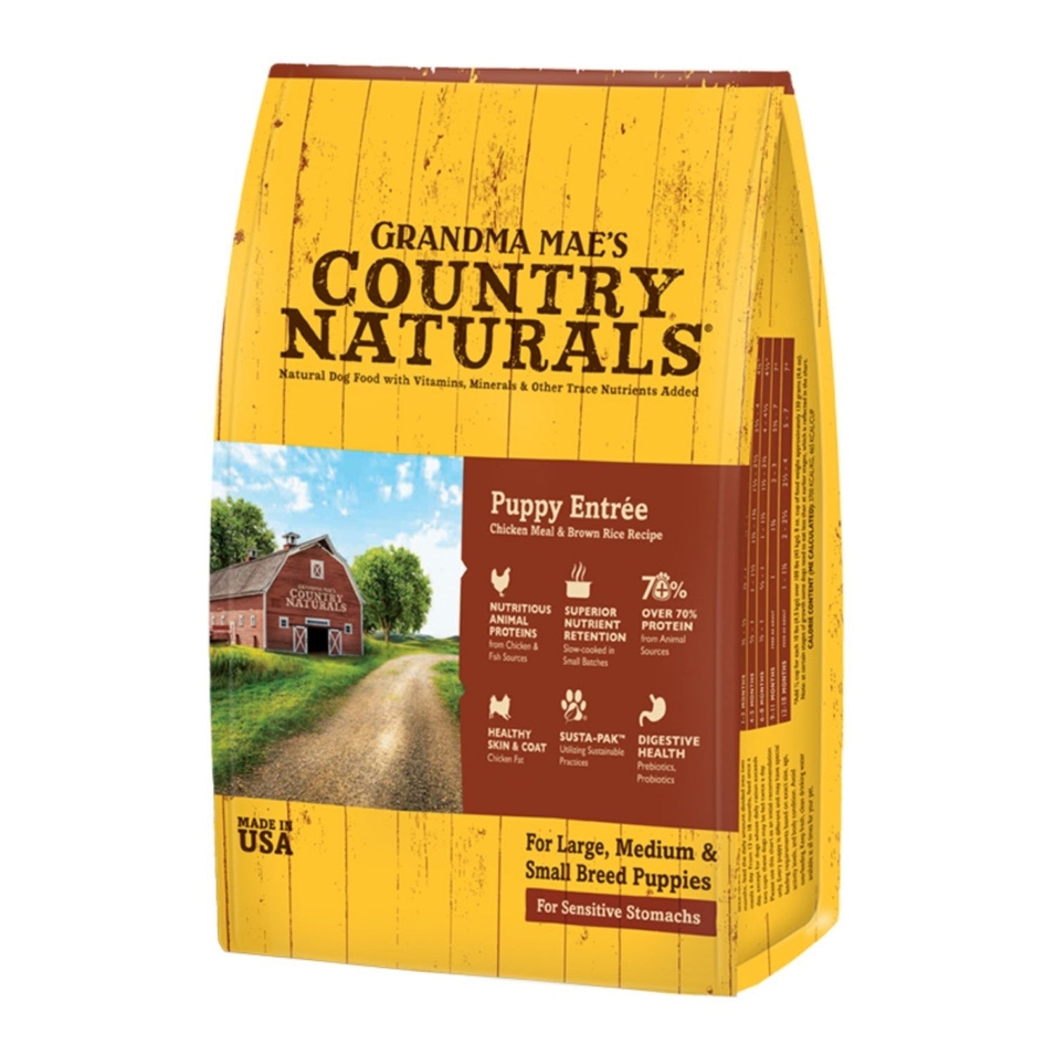 Grandma Mae's Country Naturals Premium All Natural Puppy Dry Dog Food Chicken 12lb