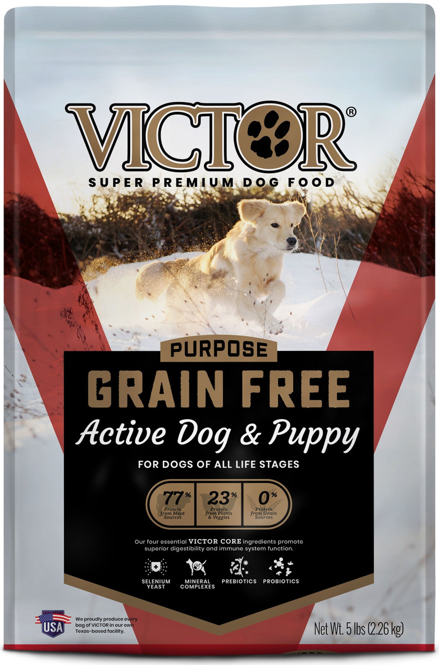 Victor Super Premium Dog Food Purpose Grain Free Active Dog & Puppy Dry Dog Food Beef 5lb