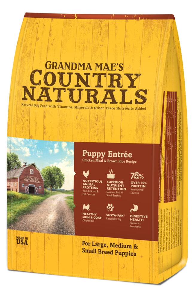 Grandma Mae's Country Naturals Premium All Natural Puppy Dry Dog Food Chicken 4lb