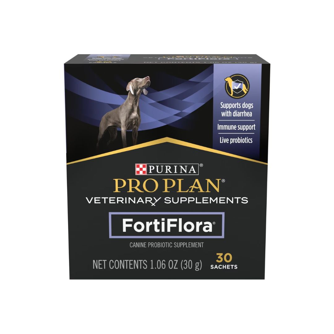 Purina Pro Plan Veterinary Diets FortiFlora Powder Probiotic Digestive Supplement for Dogs, 30 count