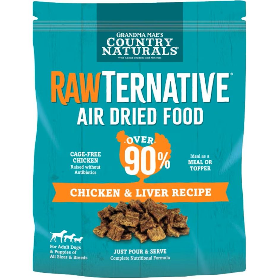 Grandma Mae's Country Naturals RawTernative Air Dried Dry Dog Food Chicken & Liver 1lb